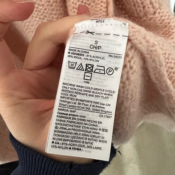 GAP Peach Cozy Knit Hooded Cardigan Duster Sweater with Pockets - S - Picture 5 of 9